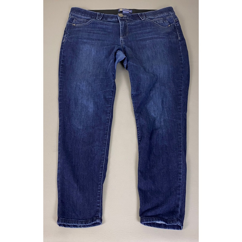 Democracy Absolution Skinny Jeans Women's Size 18W Blue Dark Wash Ankle Denim